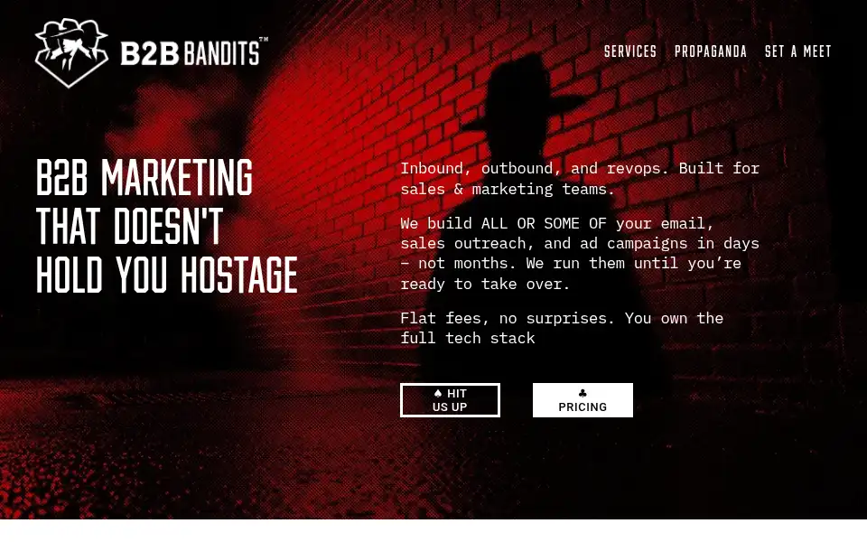 Screenshot of b2bbandits.com