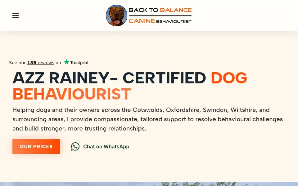 Screenshot of b2bcaninebehaviourist.co.uk