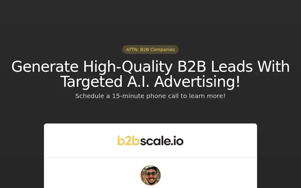 Screenshot of b2bscale.io