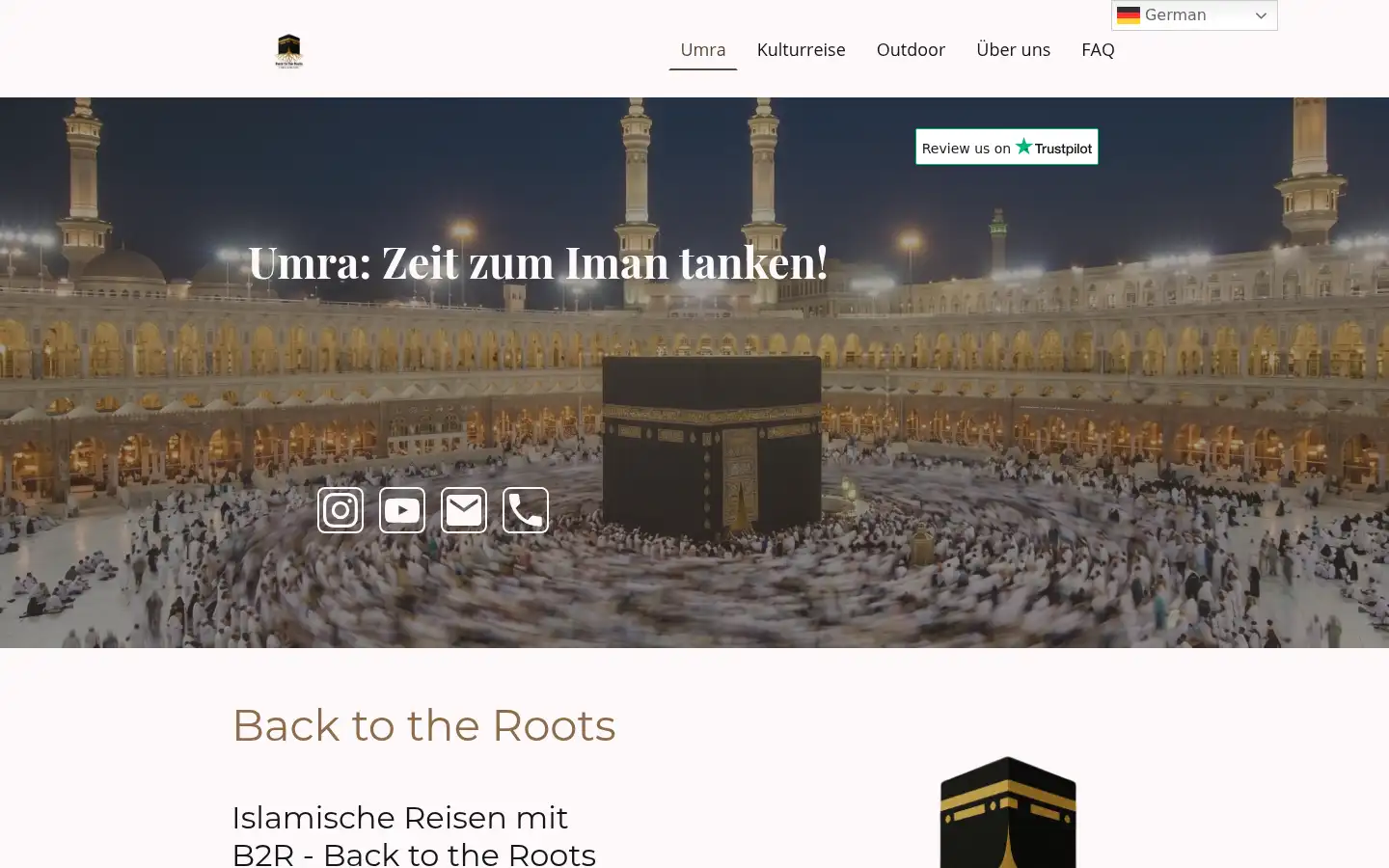 Screenshot of b2r-umra.de