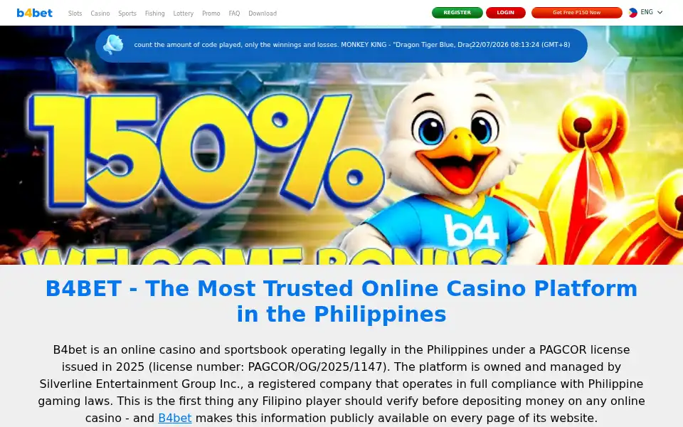 Screenshot of b4betph.com