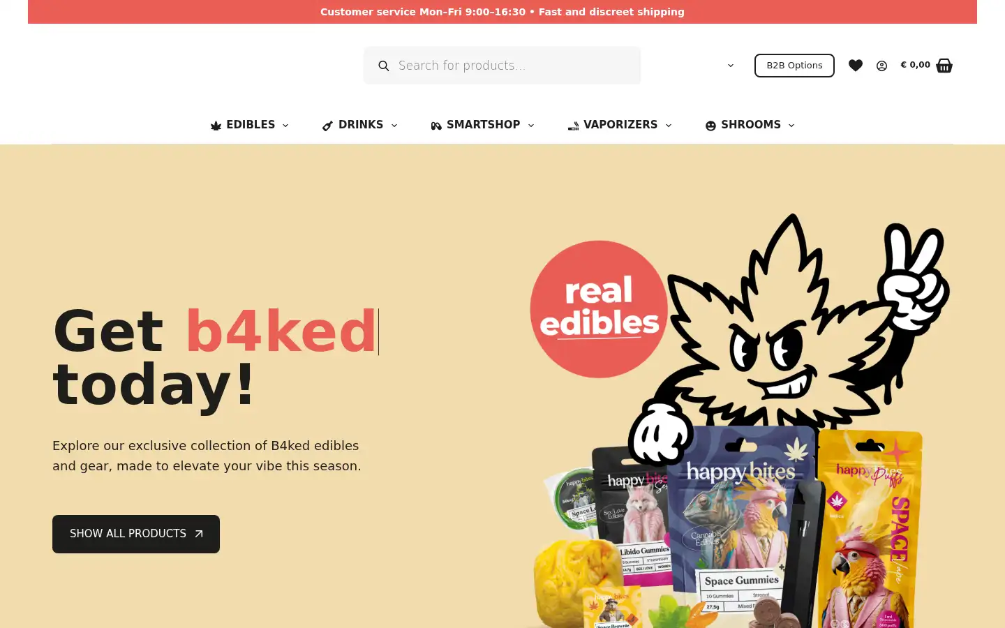 Screenshot of b4ked.com
