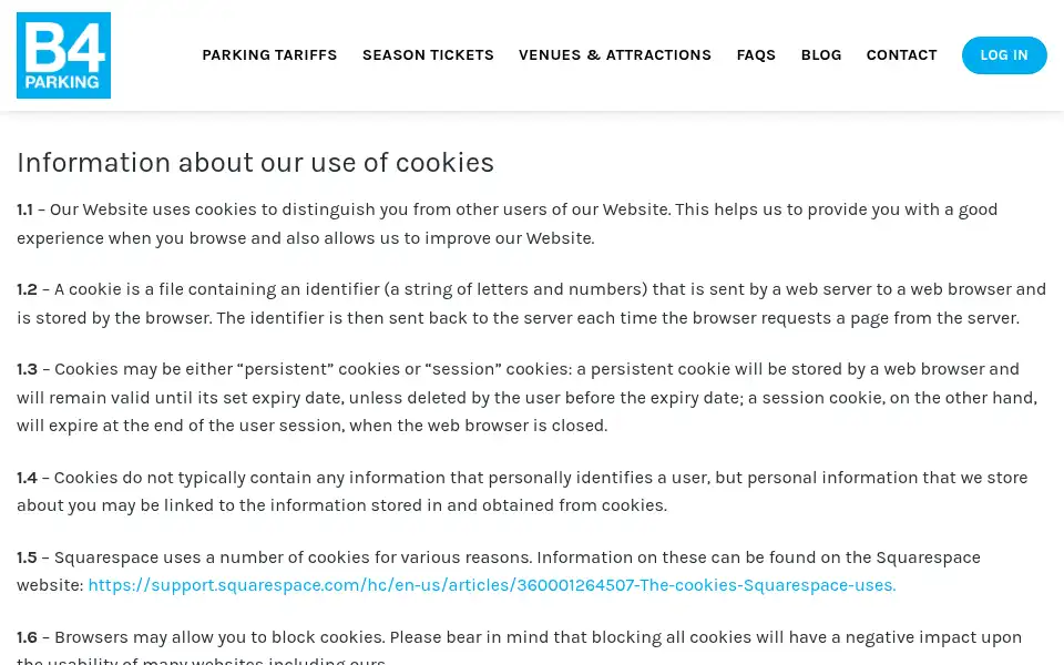 Screenshot of b4parking.com
