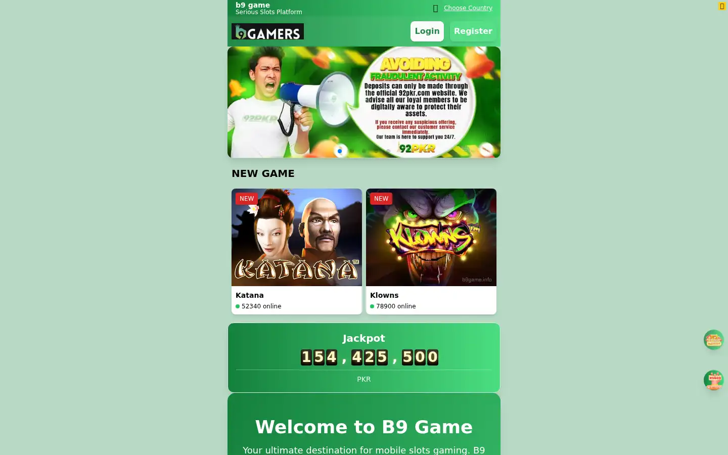Screenshot of b9game.info