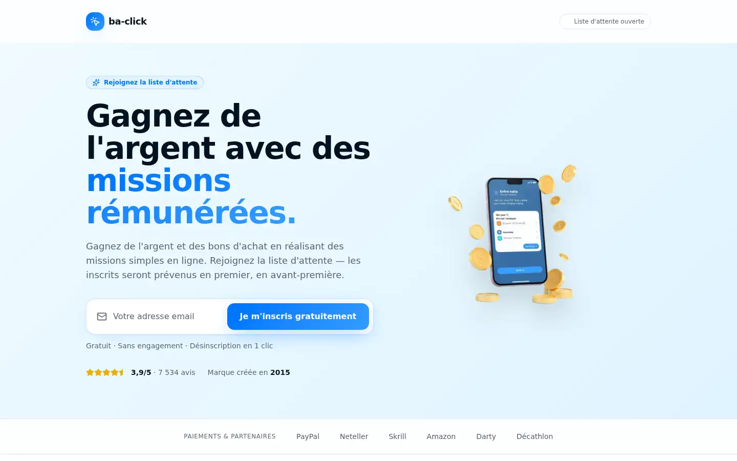 Screenshot of ba-click.com