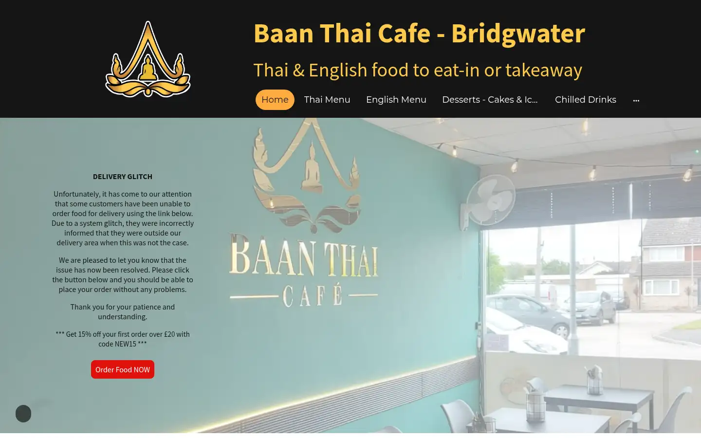 Screenshot of baanthaitaunton.co.uk