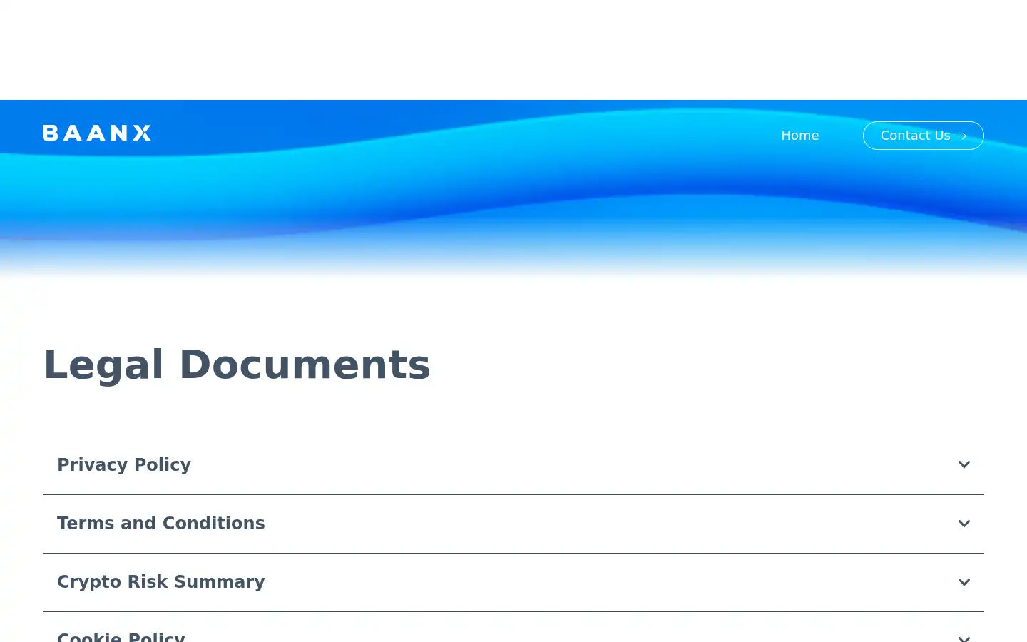 Screenshot of baanx.com