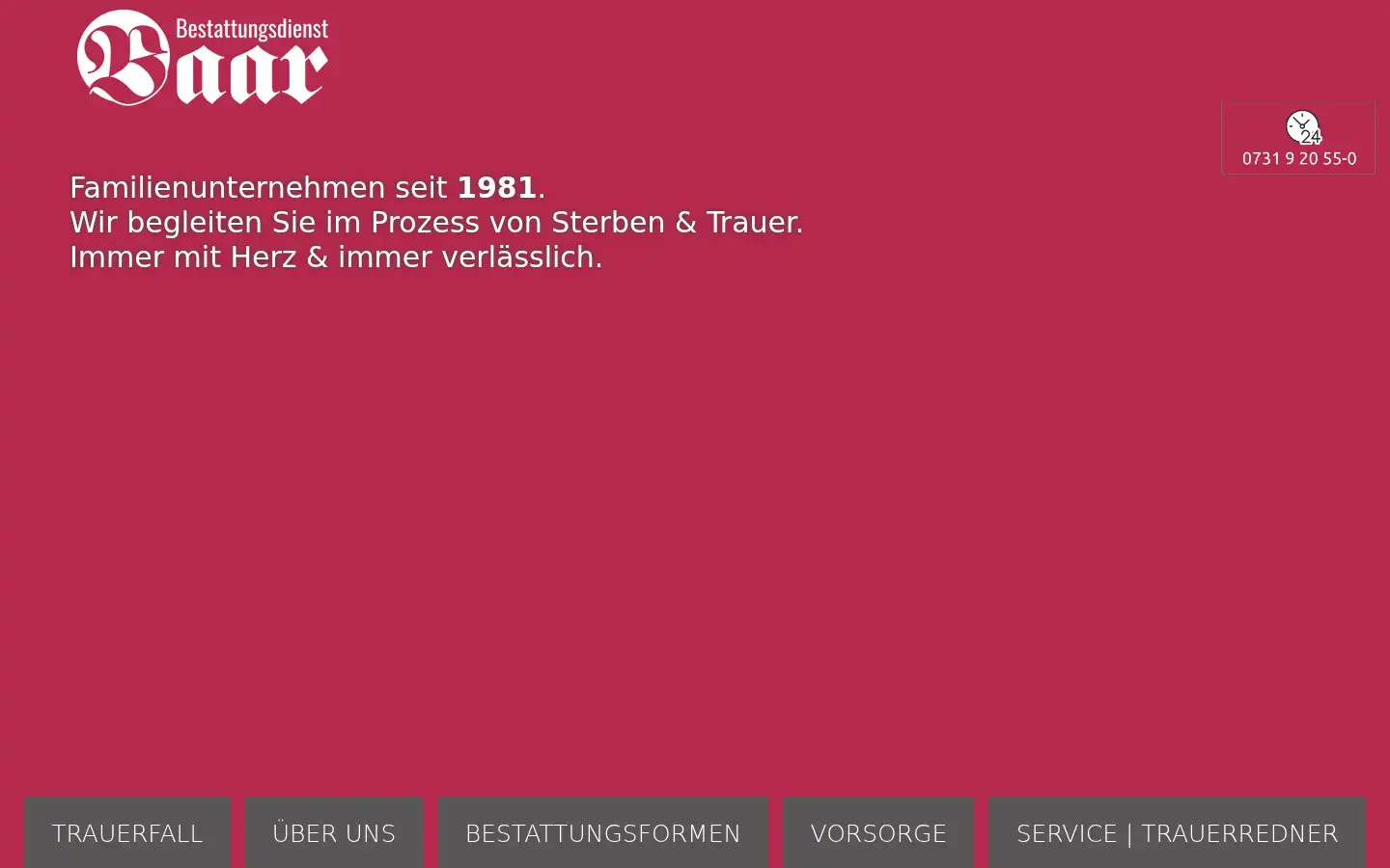 Screenshot of baar-bestattungen.de