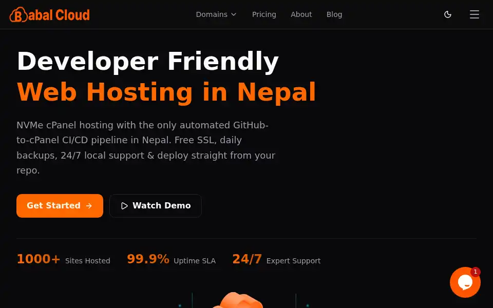 Screenshot of babalcloud.com