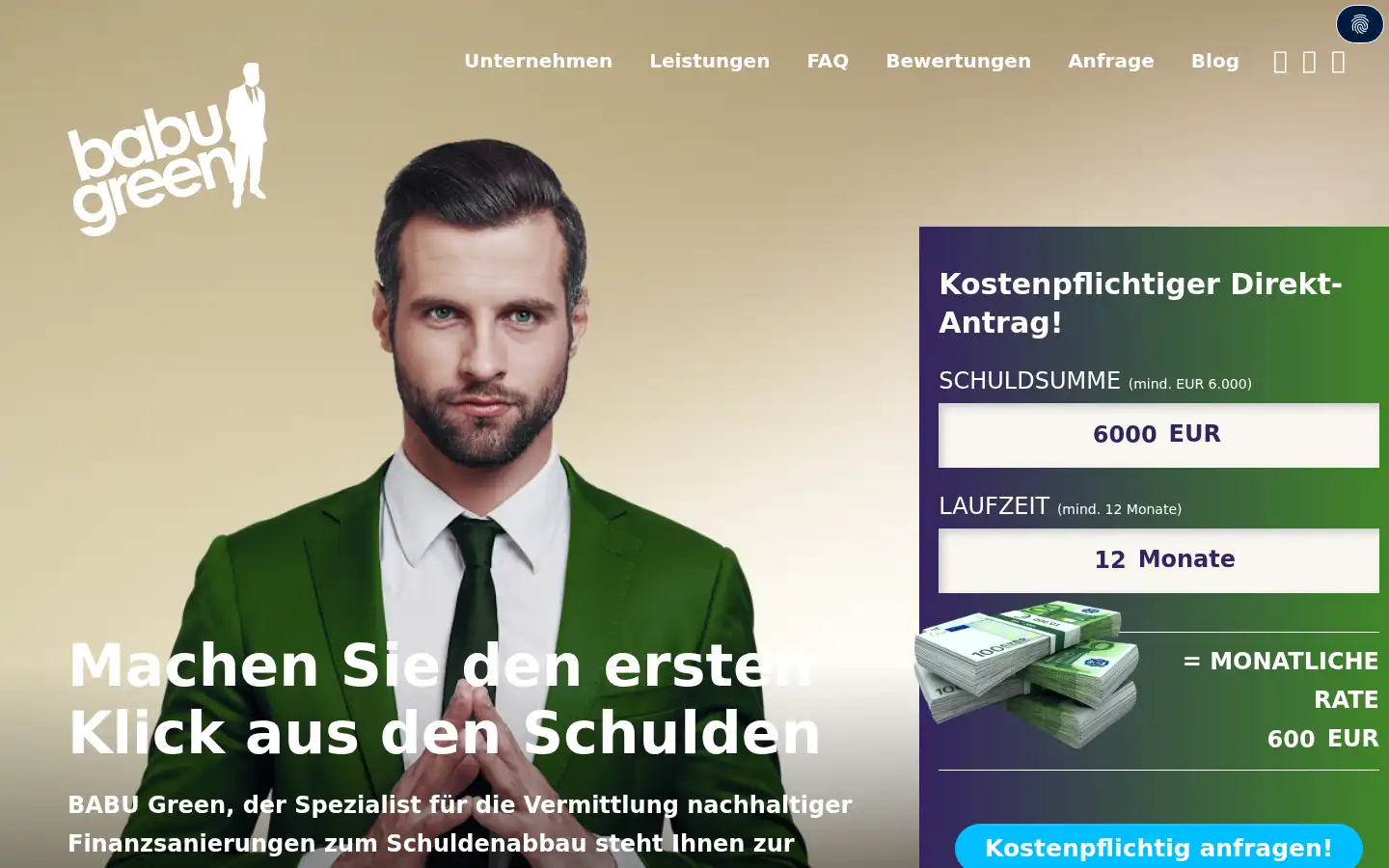 Screenshot of babu-green.de