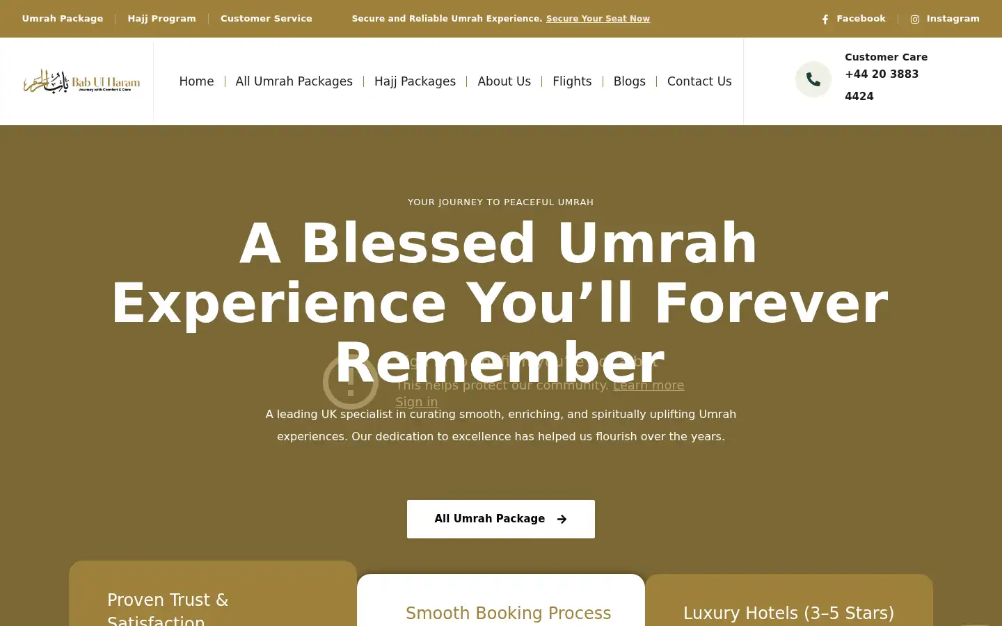 Screenshot of babulharamtravels.co.uk