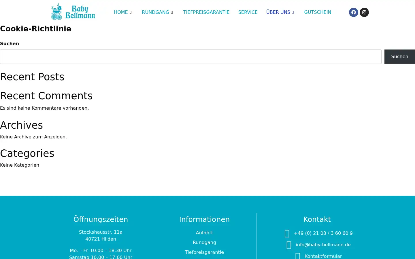 Screenshot of baby-bellmann.de