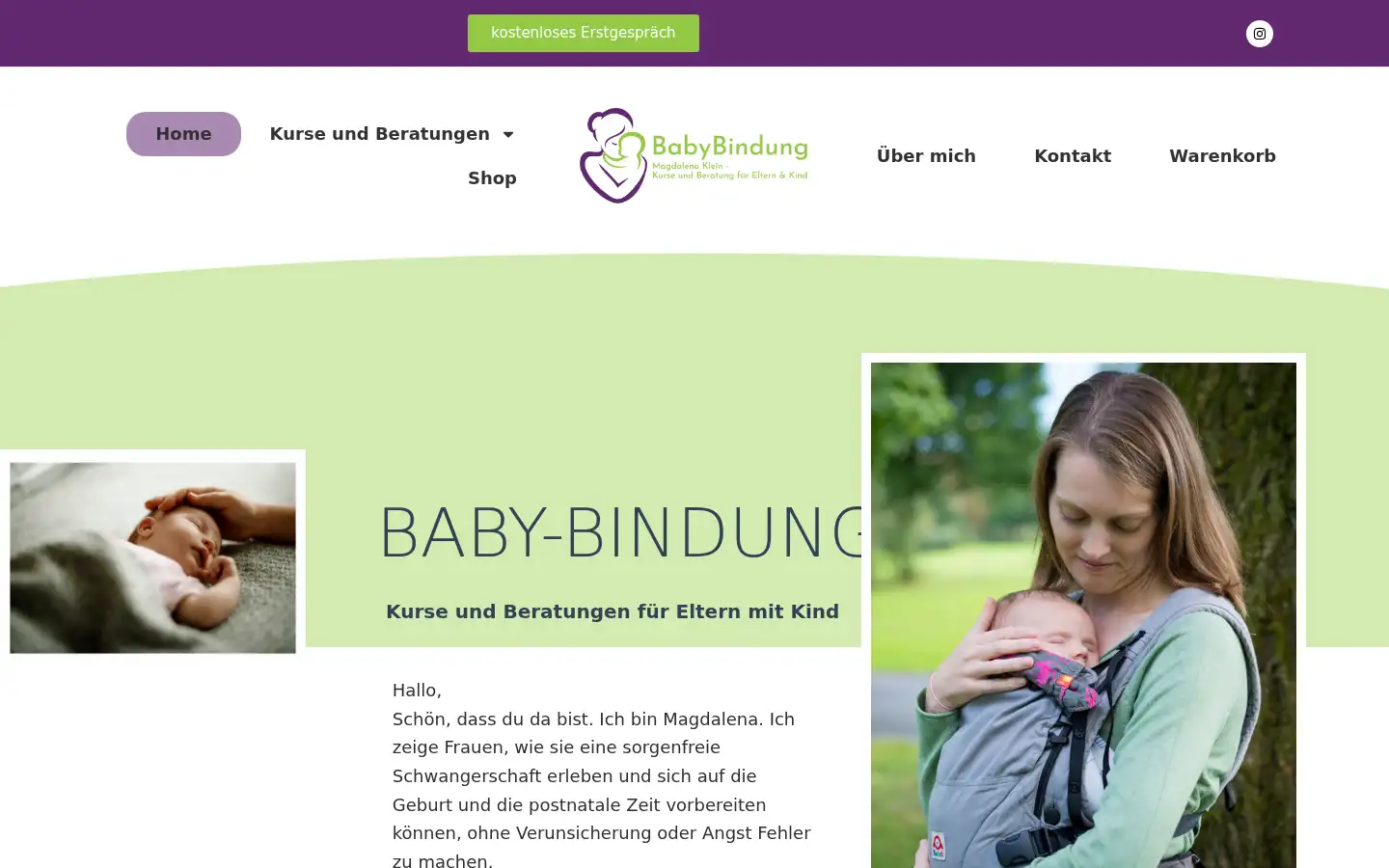 Screenshot of baby-bindung.de