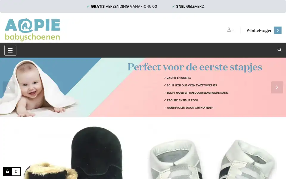Screenshot of baby-schoenen.nl