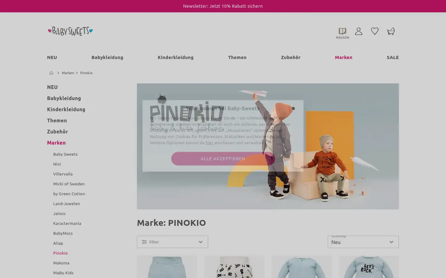 Screenshot of baby-sweets.de