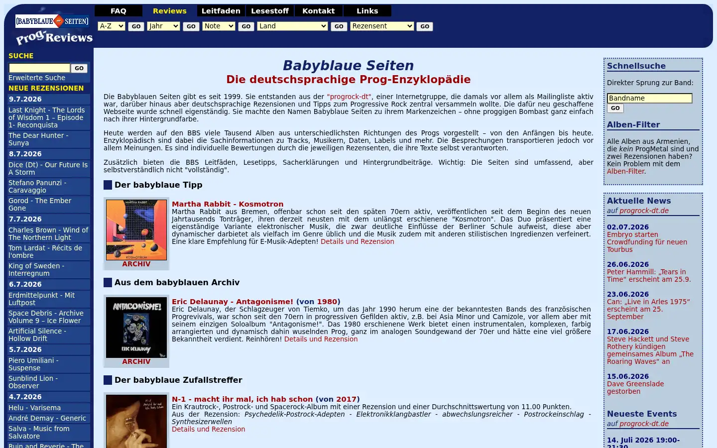 Screenshot of babyblaue-seiten.de