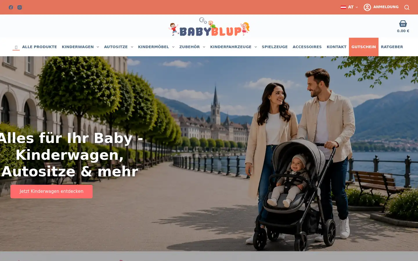 Screenshot of babyblup.at