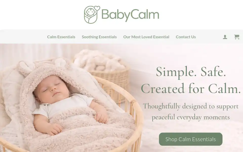 Screenshot of babycalm.co