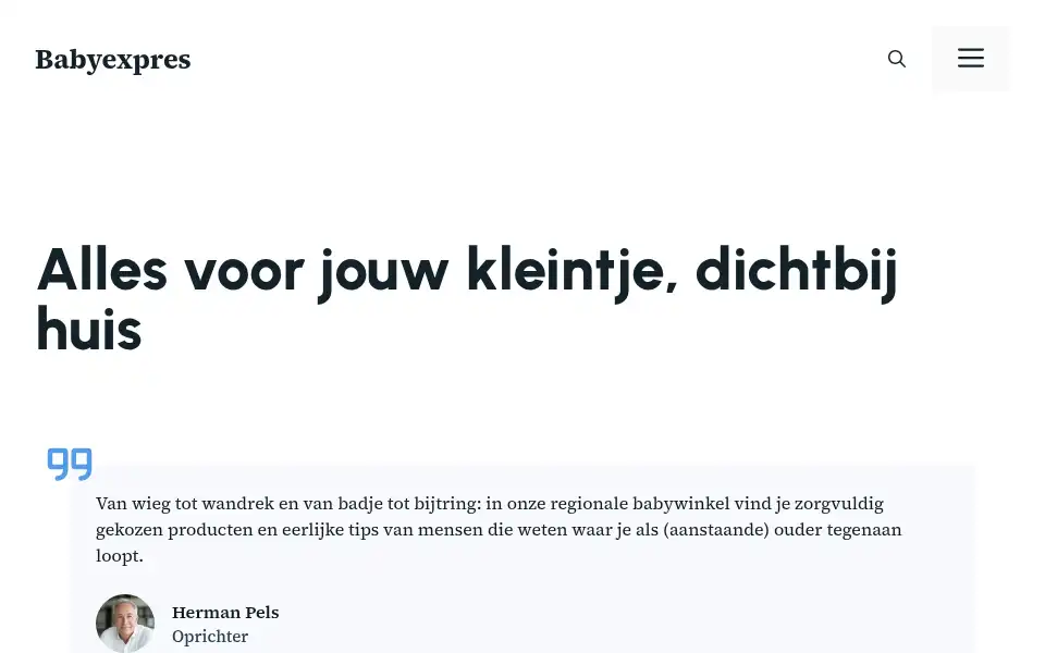 Screenshot of babyexpres.nl