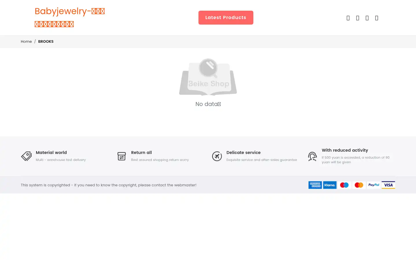 Screenshot of babyjewelry.xyz
