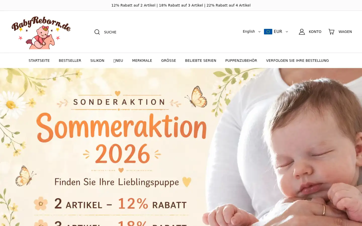 Screenshot of babyreborn.de