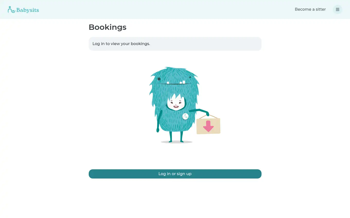 Screenshot of babysits.com