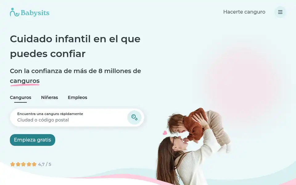 Screenshot of babysits.es