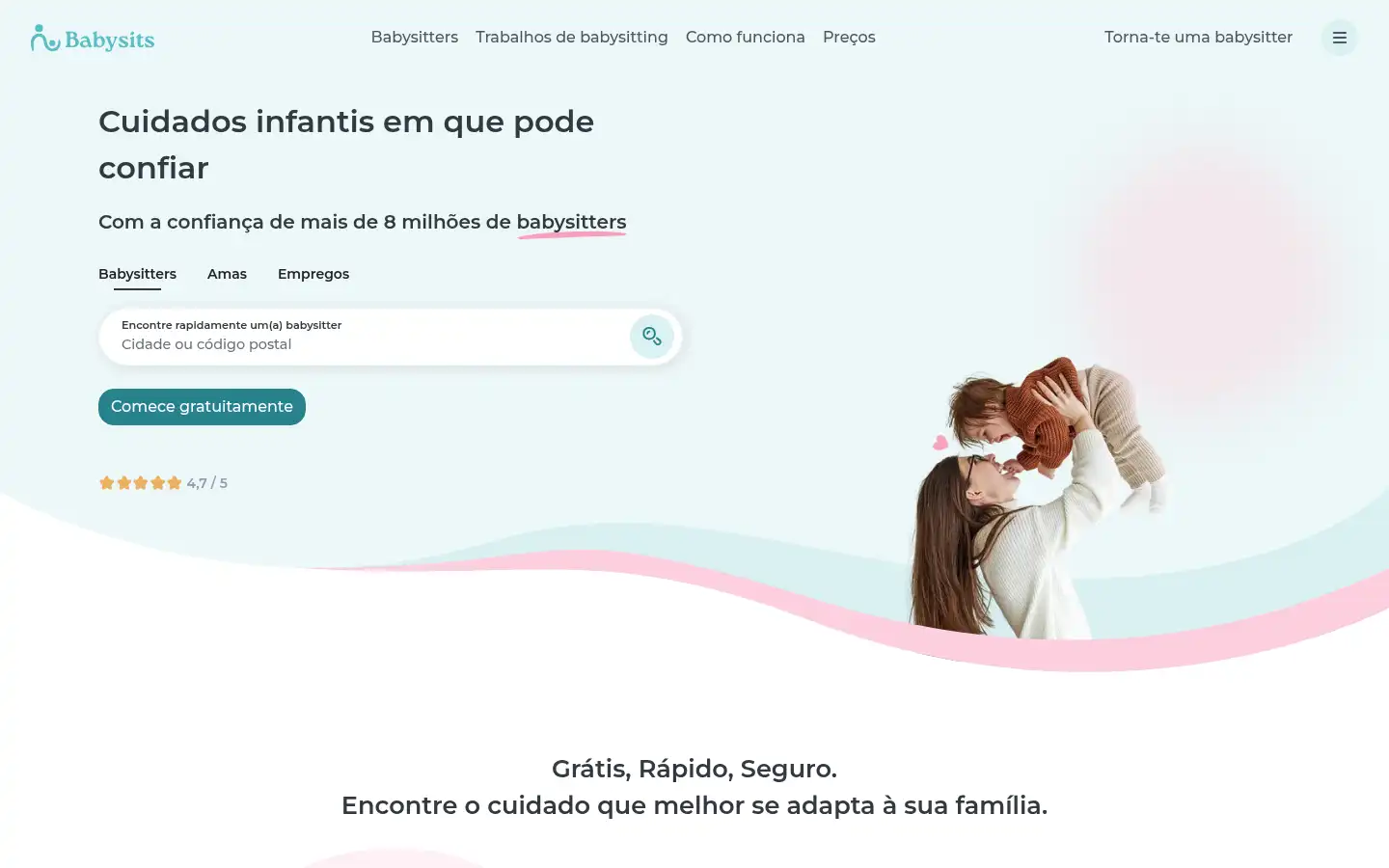 Screenshot of babysits.pt