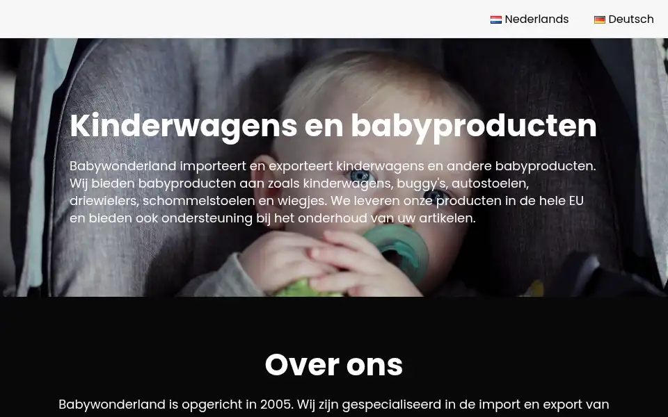 Screenshot of babywonderland.eu