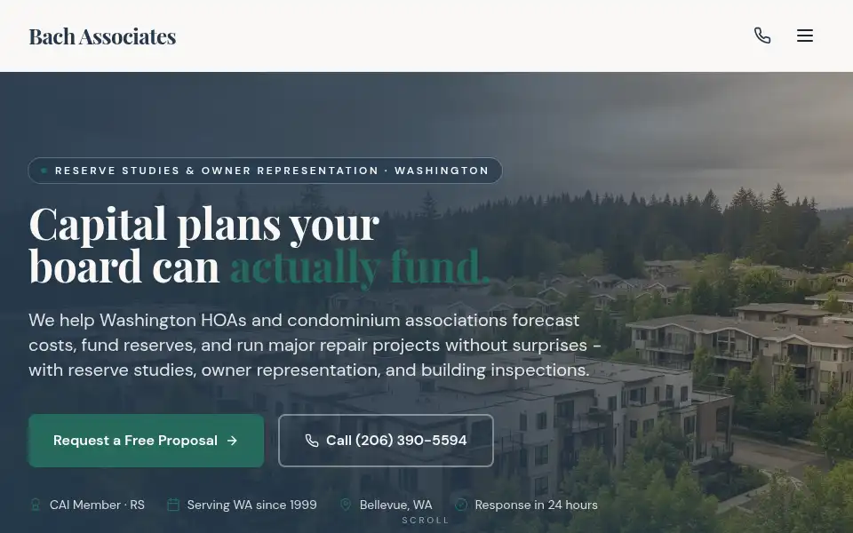 Screenshot of bachassociates.com
