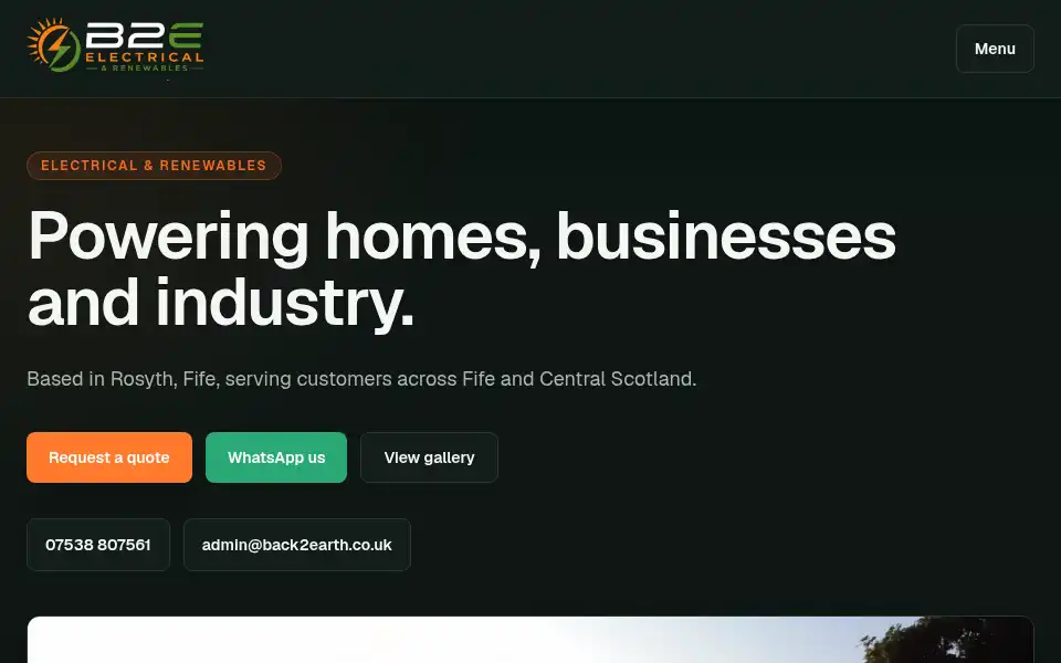 Screenshot of back2earth.co.uk