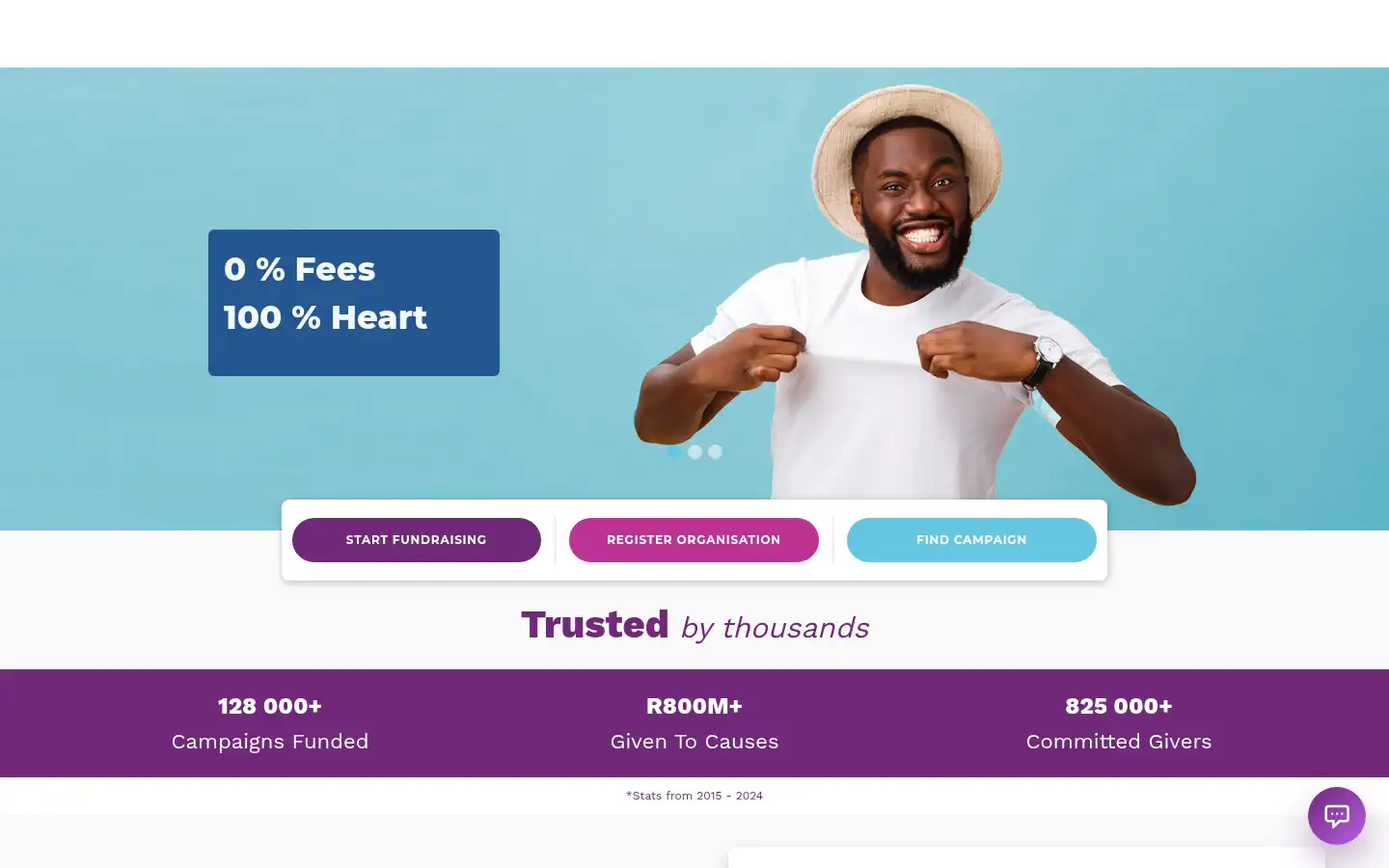 Screenshot of backabuddy.co.za