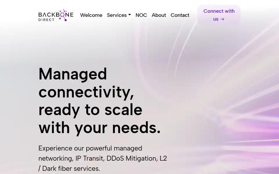Screenshot of backbone.direct