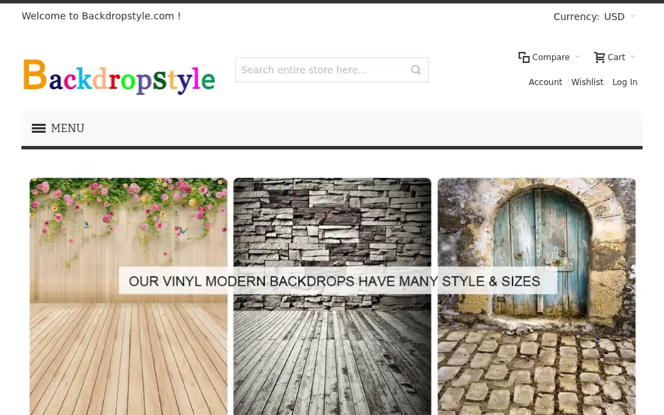 Screenshot of backdropstyle.com