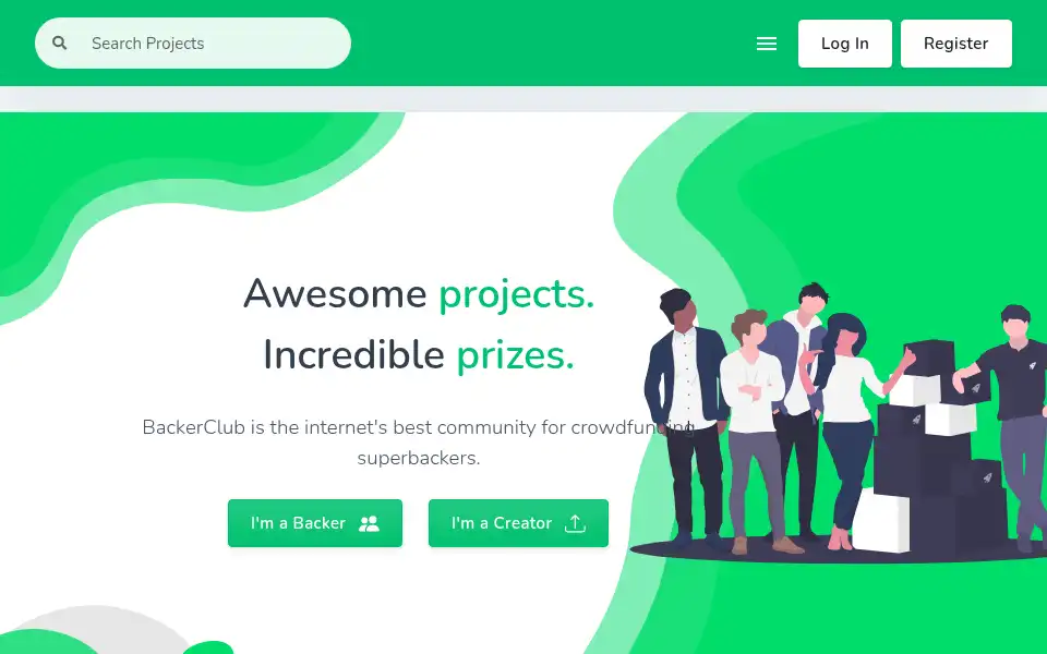 Screenshot of backerclub.co