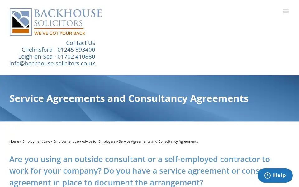 Screenshot of backhouse-solicitors.co.uk