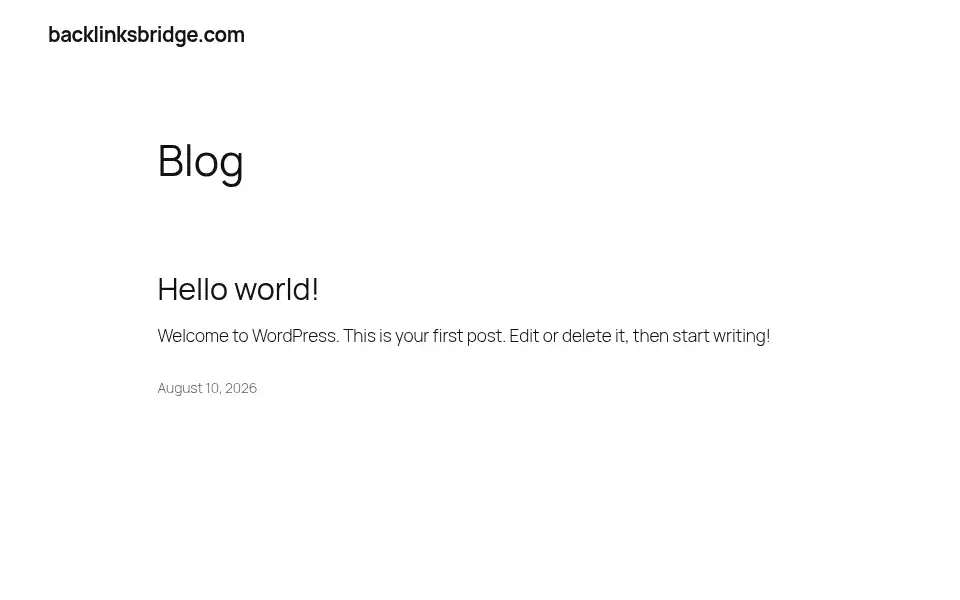 Screenshot of backlinksbridge.com
