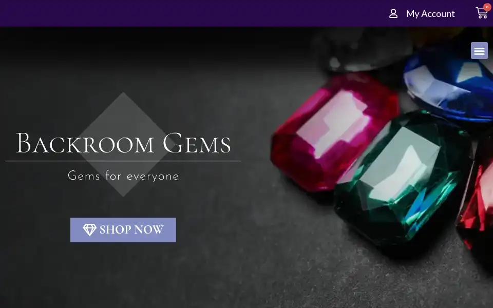 Screenshot of backroomgems.com