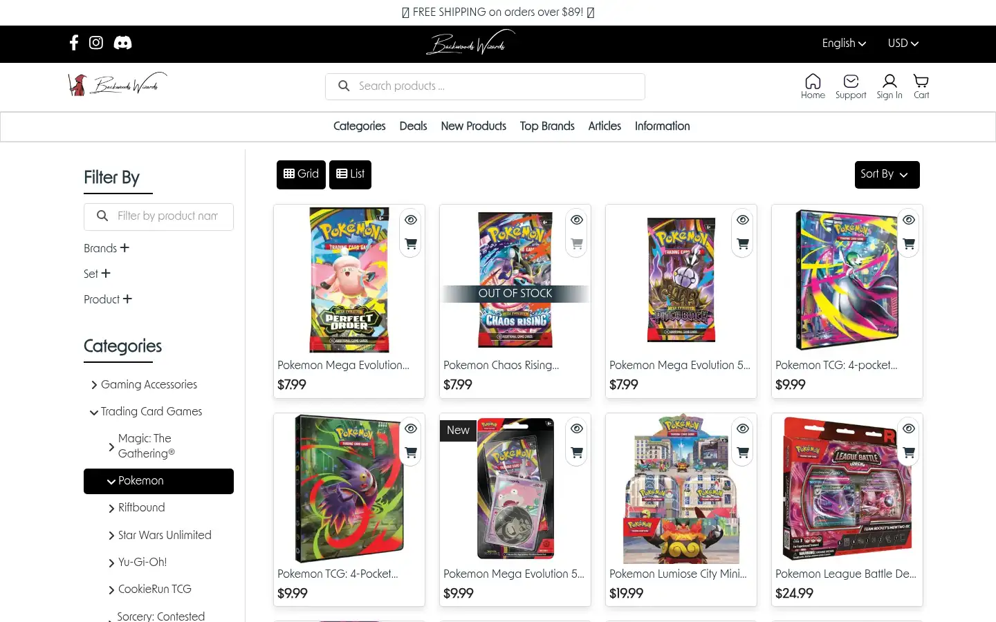 Screenshot of backwoodswizards.com