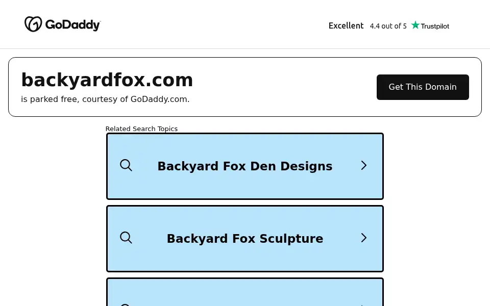 Screenshot of backyardfox.com