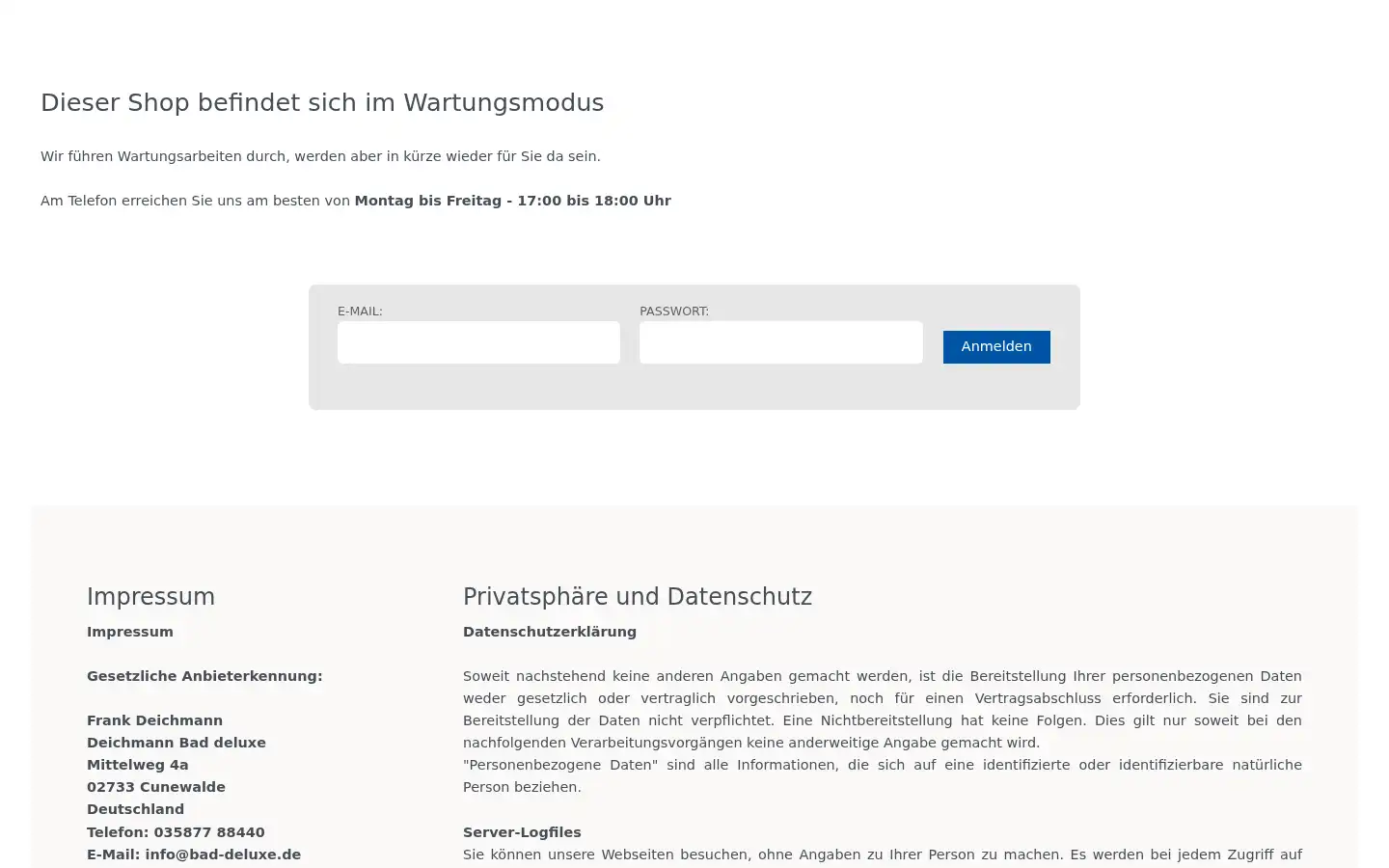 Screenshot of bad-deluxe.de