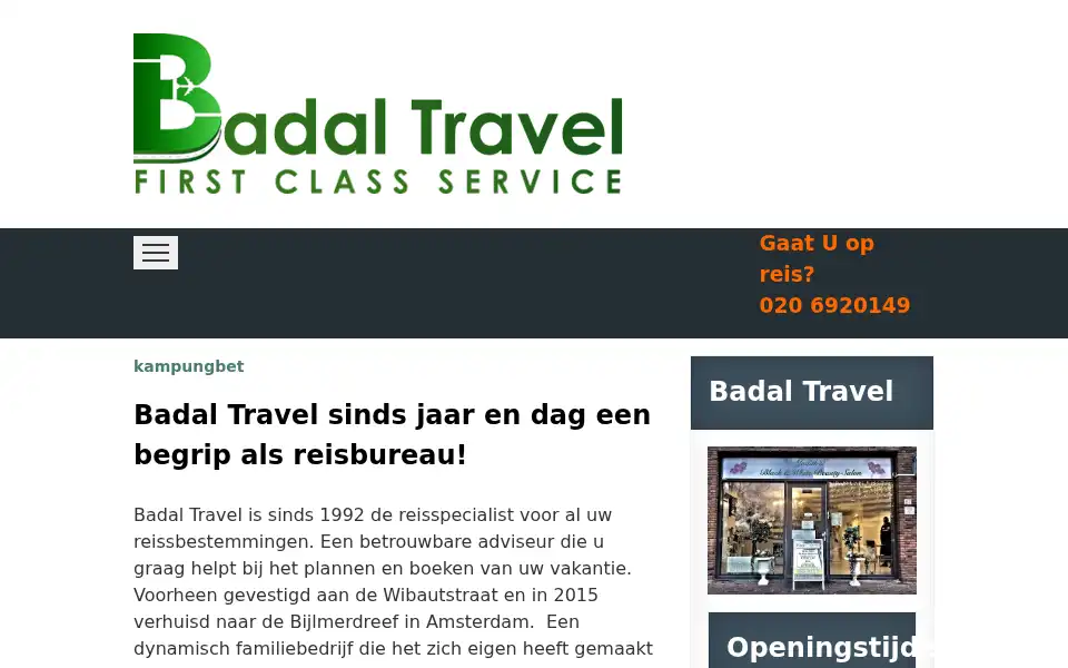 Screenshot of badaltravel.nl