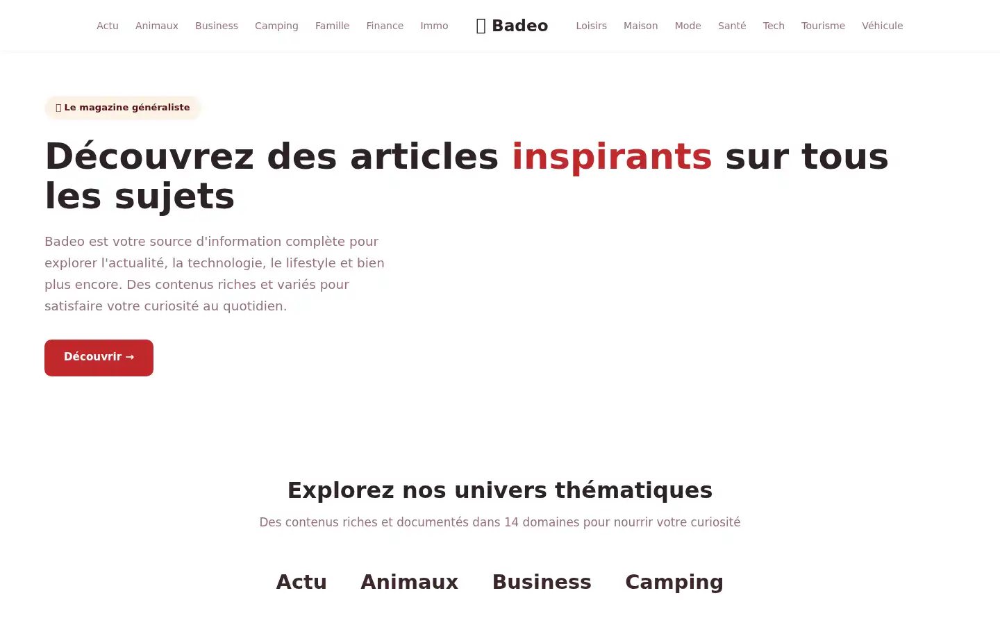Screenshot of badeo.eu