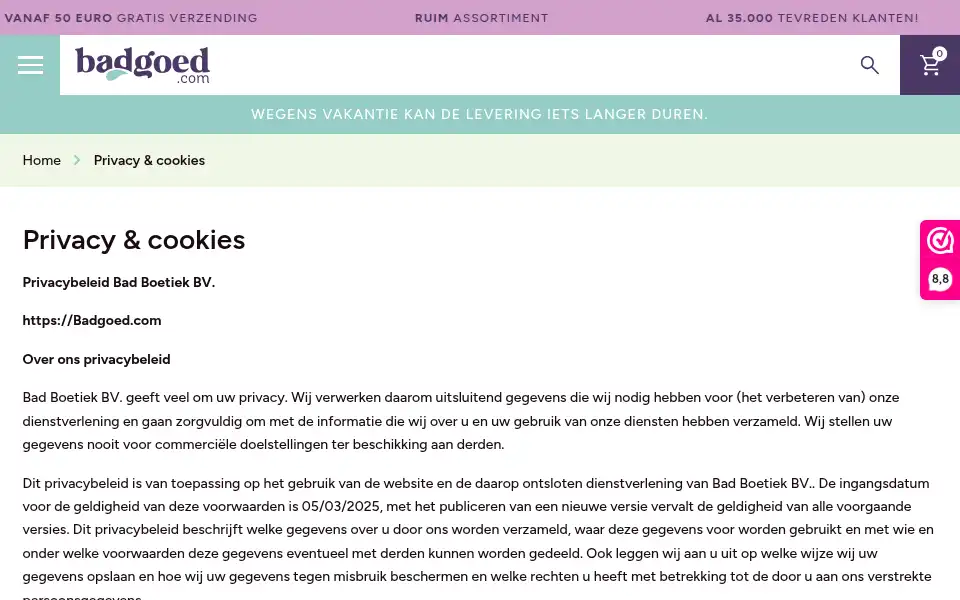 Screenshot of badgoed.com