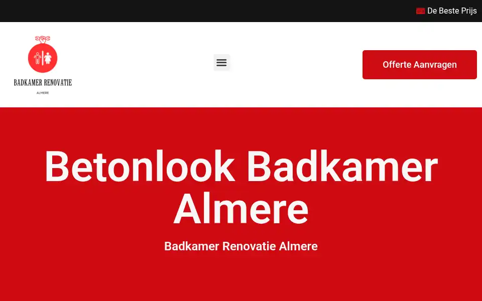 Screenshot of badkamerrenovatiealmere.com