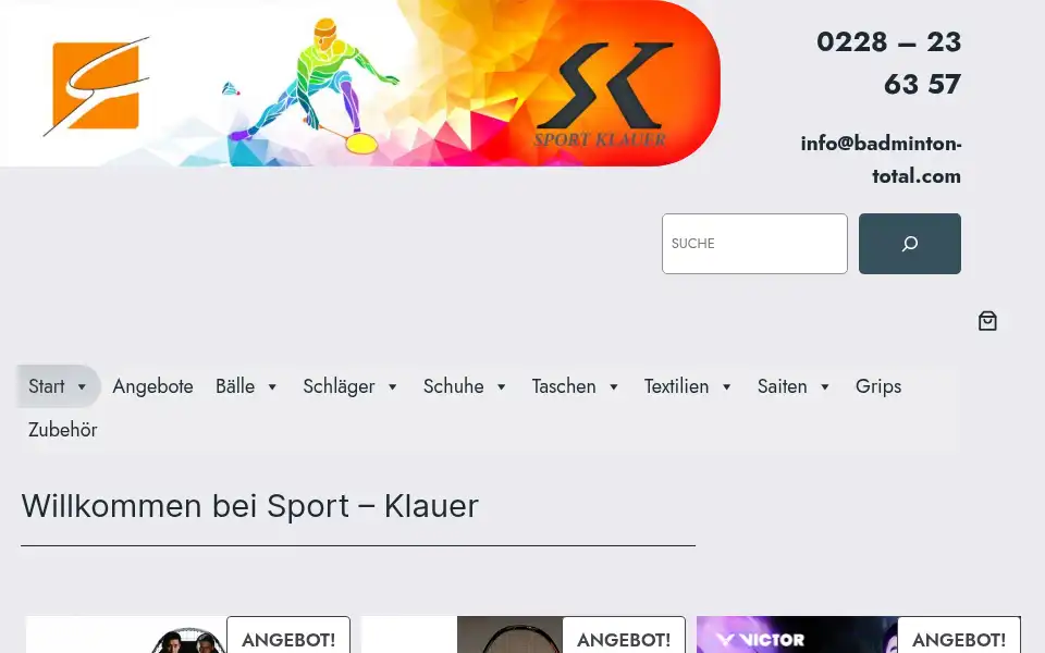 Screenshot of badminton-total.com