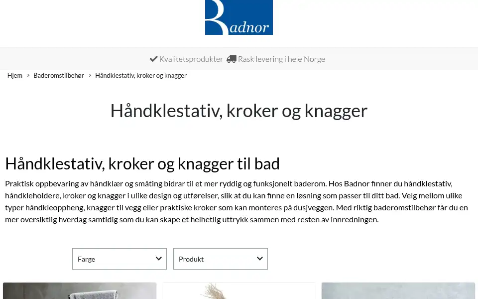 Screenshot of badnor.no