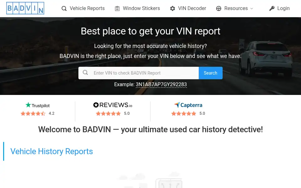 Screenshot of badvin.com