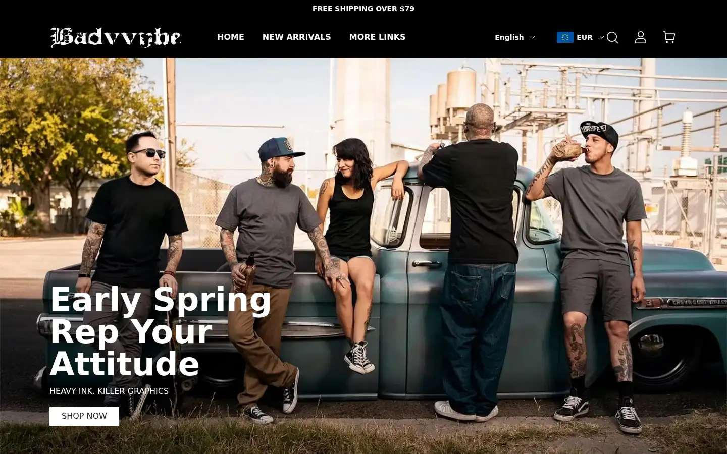 Screenshot of badvybe.com