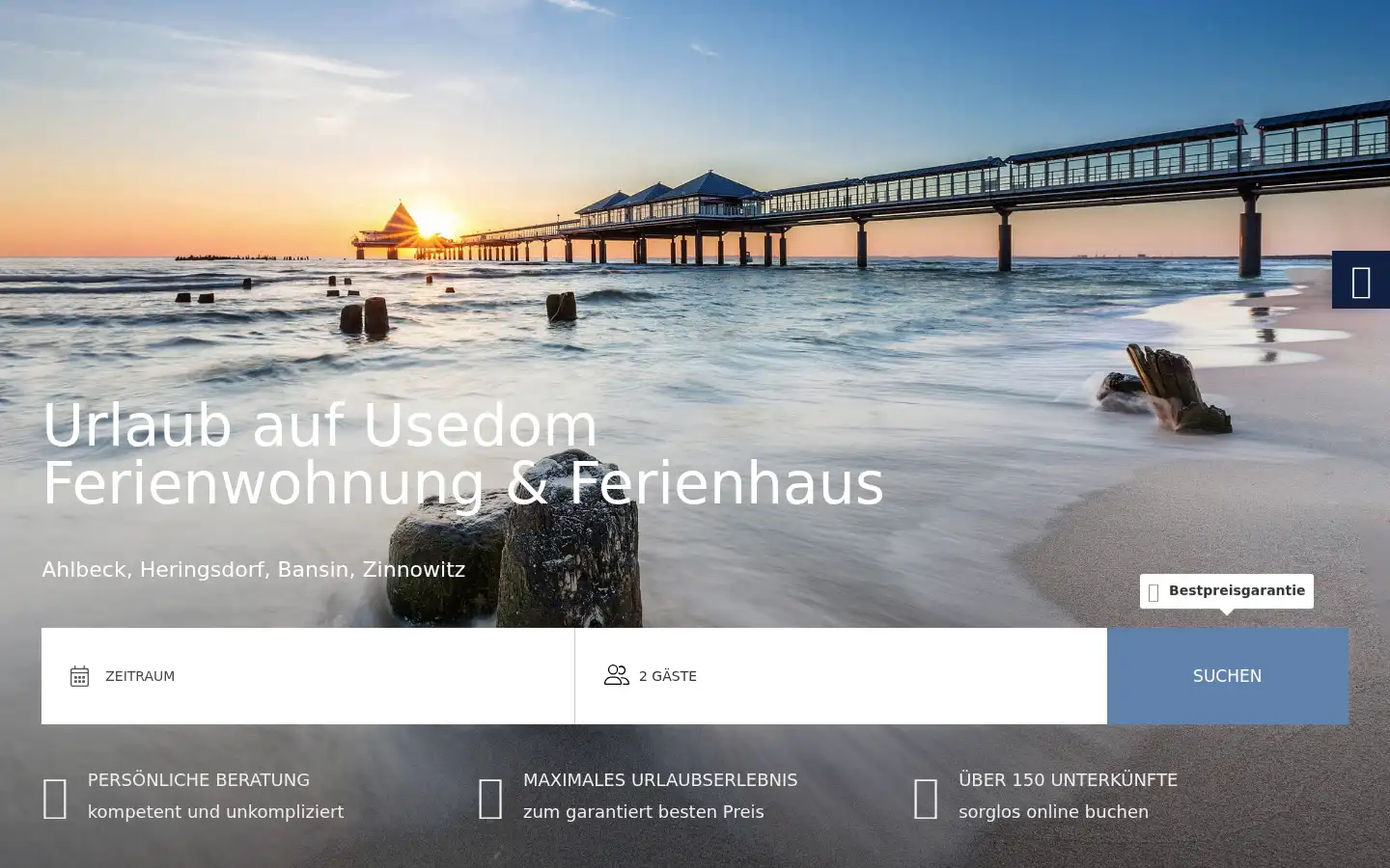 Screenshot of baeder-appartements-usedom.de